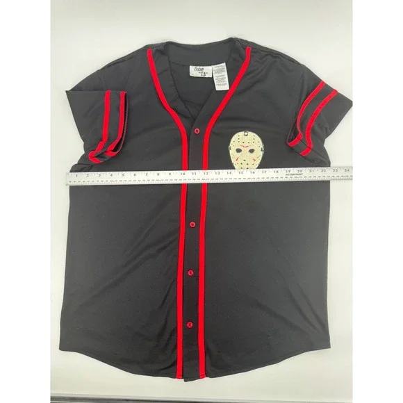 Friday the 13th Jason Vorhees Black Baseball Jersey Size L - Picture 3 of 10